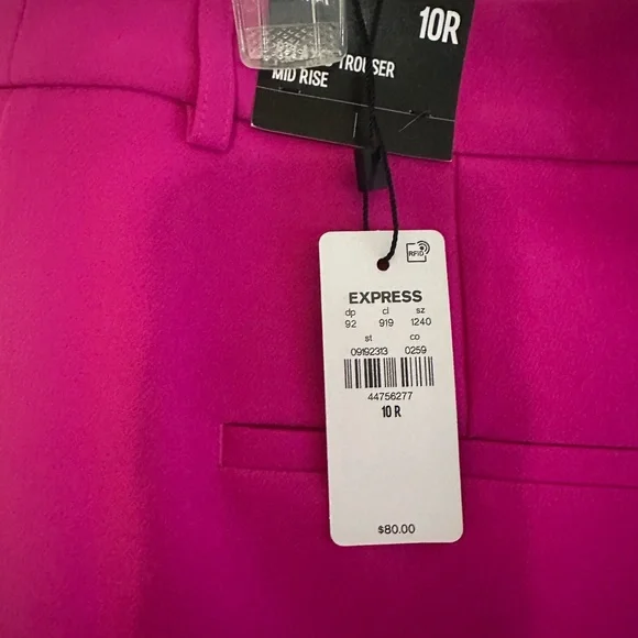 Express Magenta Straight-Leg Trousers - Picture 3 of 3